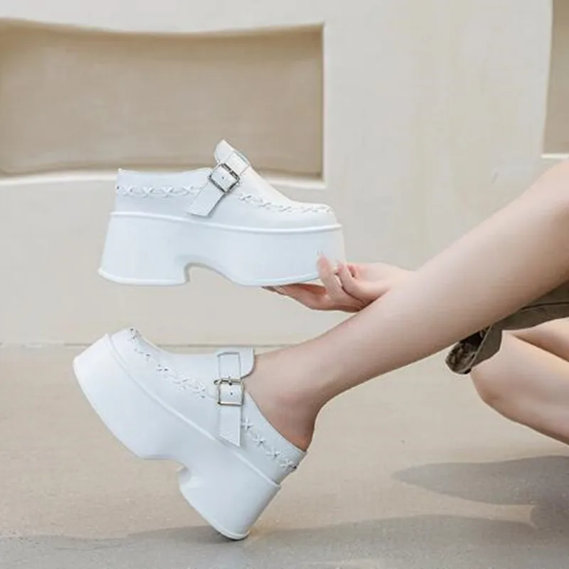 11CM New Women Genuine Leather High Brand Platform Wedge Flats 2026 Summer Chunky Sneakers Slippers Comfy Peep Toe Fashion Shoes
11CM New Women Genuine Leather High Brand Platform Wedge Flats 2026 Summer Chunky Sneakers Slippers Comfy Peep Toe Fashion Shoes