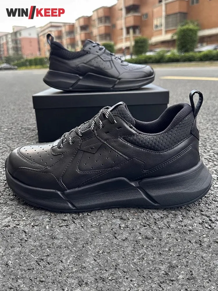 Outdoors Running Shoes Mens Retro Genuine Leather Leisure Design Breathable Skateboard Lace Up Low Cut Jogging Trainers Sneaker
Outdoors Running Shoes Mens Retro Genuine Leather Leisure Design Breathable Skateboard Lace Up Low Cut Jogging Trainers Sneaker