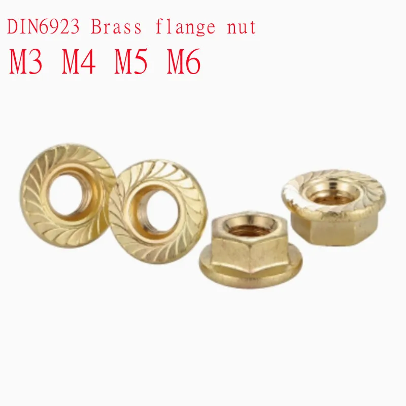 10pcs din6923 M3 m4 m5 m6 Brass Hex Flange Nuts Pinking Slip Locking Lock Nut
10pcs din6923 M3 m4 m5 m6 Brass Hex Flange Nuts Pinking Slip Locking Lock Nut