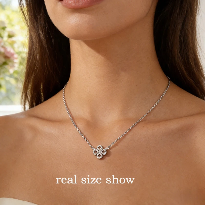 Flower Full Moissanite Pendant Necklace For Women Sparkling Girl's Chain Neck Jewelry S925 Sterling Silver Plated 18k Jewerly
Flower Full Moissanite Pendant Necklace For Women Sparkling Girl's Chain Neck Jewelry S925 Sterling Silver Plated 18k Jewerly