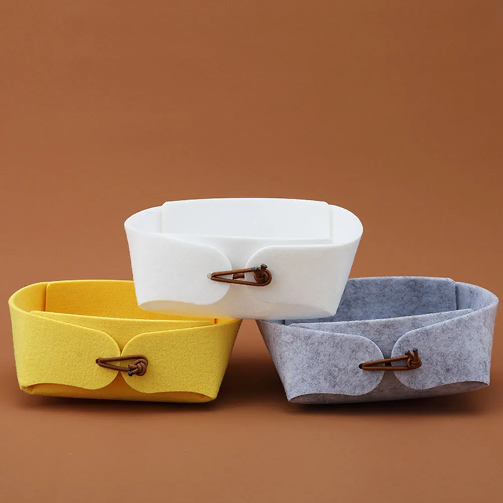 3Pcs Storage Box Felt Desktop Sundries Organizer Multi Purpose Jewelry Makeup Container Simple Elegant Storage Case for Home
3Pcs Storage Box Felt Desktop Sundries Organizer Multi Purpose Jewelry Makeup Container Simple Elegant Storage Case for Home