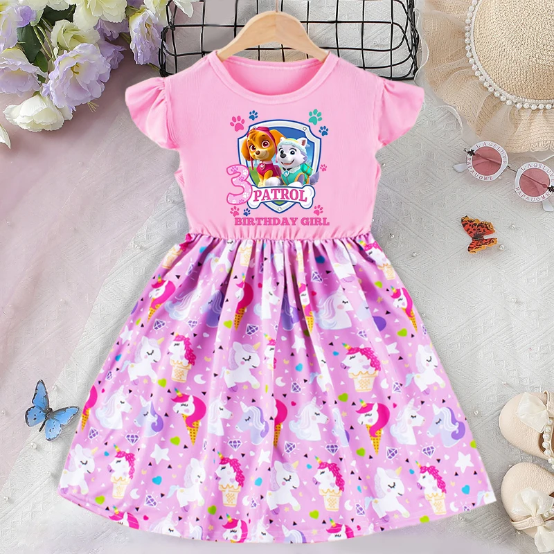 Paw Patrol Sweet One-piece Dress for Girls Anime Cartoon Number Printed Dress Girls Summer Beach Fashion Skirt Birthday Gifts
Paw Patrol Sweet One-piece Dress for Girls Anime Cartoon Number Printed Dress Girls Summer Beach Fashion Skirt Birthday Gifts