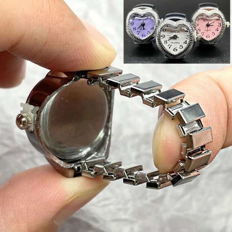 Женские и мужские креативные часы в форме сердца, кварцевые часы, кольца для пар, эластичный ремешок, циферблат из сплава, часы, кольцо на палец, подарок Часы Женские
Женские и мужские креативные часы в форме сердца, кварцевые часы, кольца для пар, эластичный ремешок, циферблат из сплава, часы, кольцо на палец, подарок Часы Женские