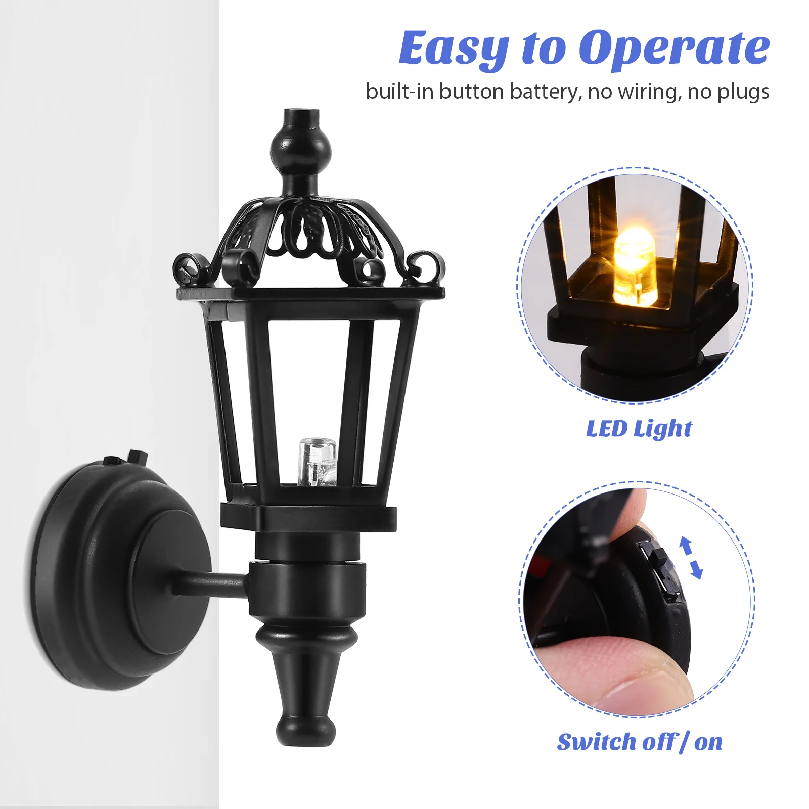 Dolls House Kit outside Lamps for Wall Mini Furniture Toy Room Miniature Accessory
Dolls House Kit outside Lamps for Wall Mini Furniture Toy Room Miniature Accessory