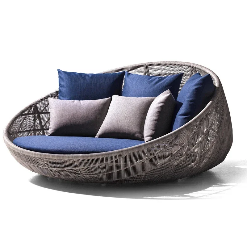 Furniture Balcony Recliner Leisure Balcony Creative Rattan round Bed Courtyard Large Lying Bed
Furniture Balcony Recliner Leisure Balcony Creative Rattan round Bed Courtyard Large Lying Bed