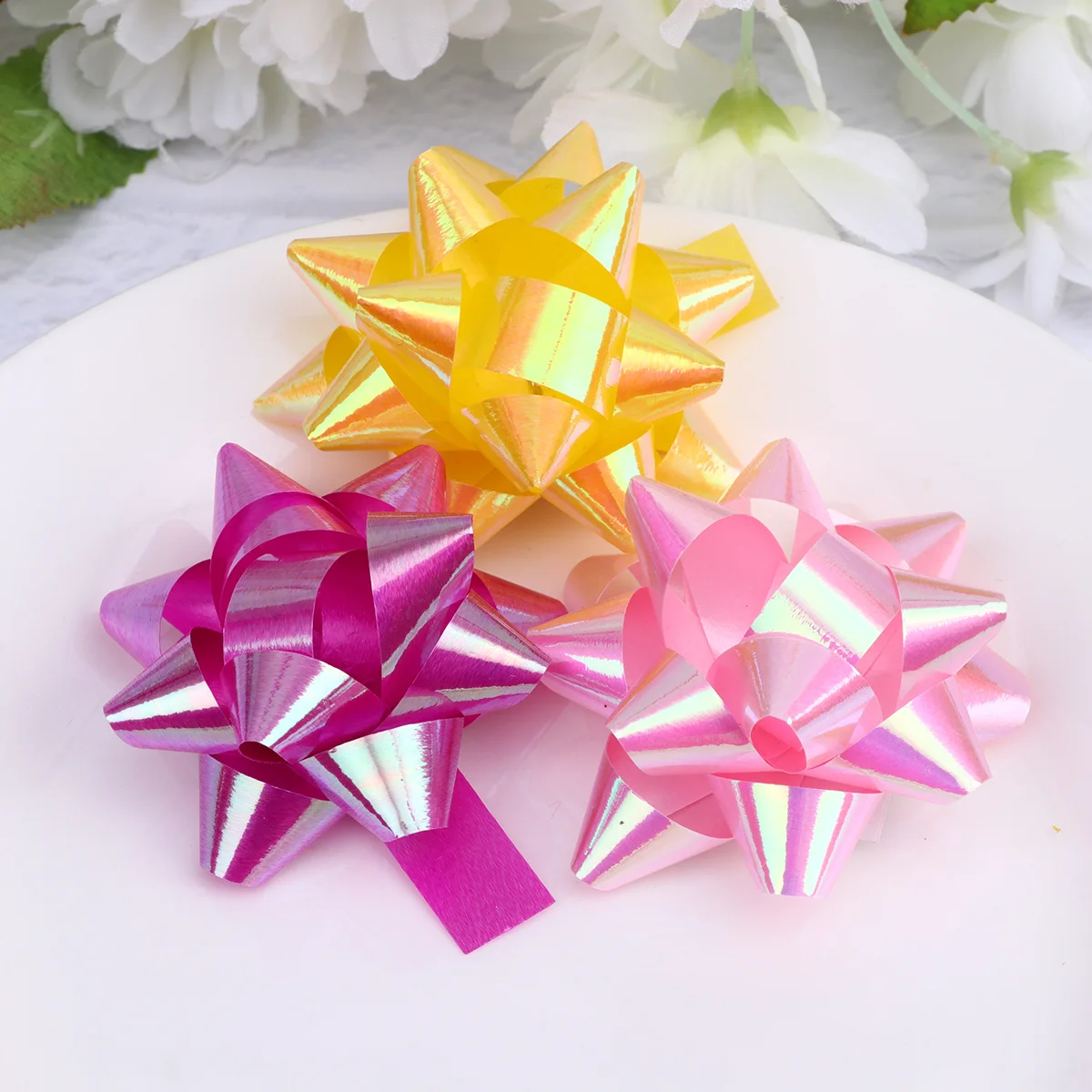 100 Pcs Glitter Bows Decorate Decorative Pull Flower Christmas Wrapping Ribbon Gift Case
100 Pcs Glitter Bows Decorate Decorative Pull Flower Christmas Wrapping Ribbon Gift Case