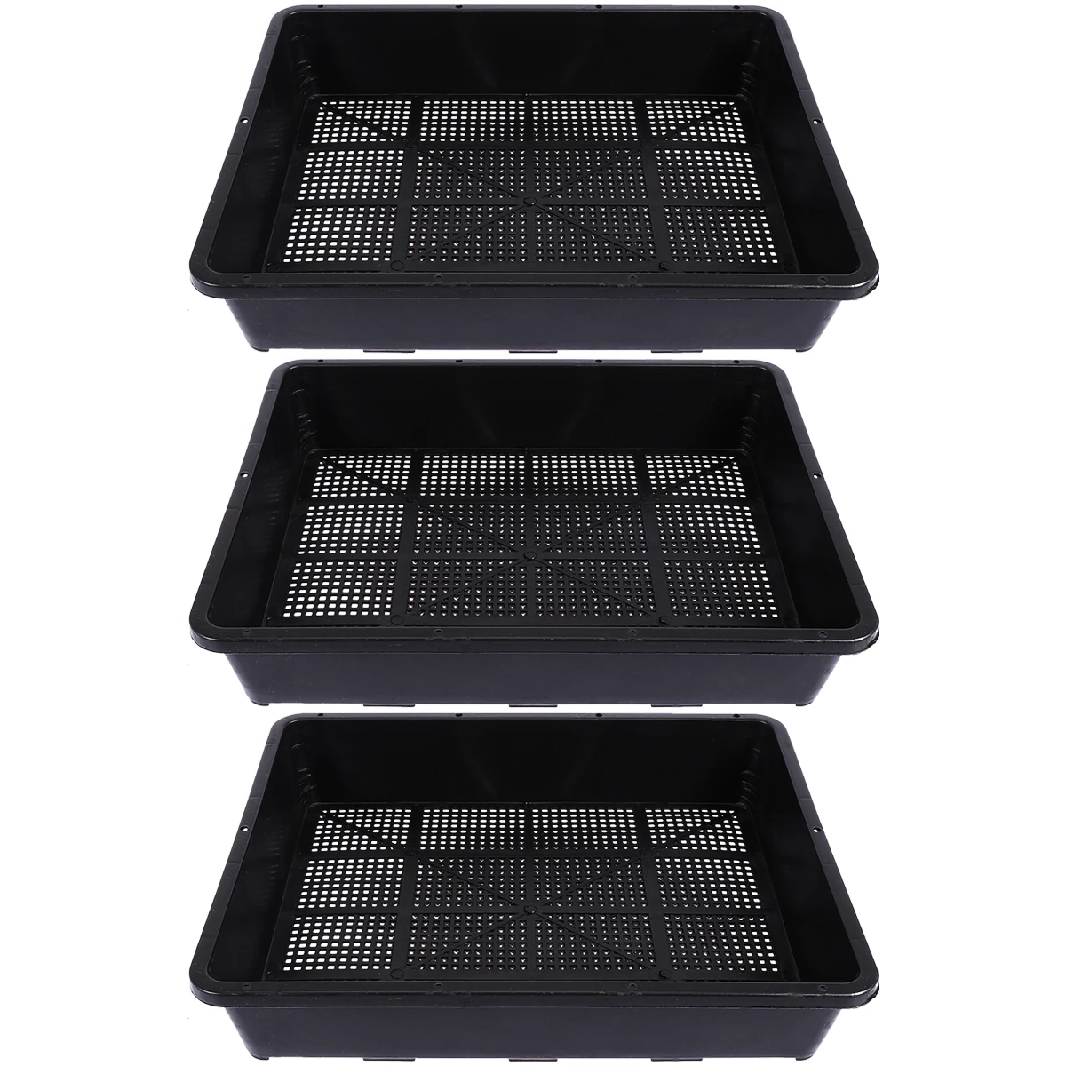3 Pcs Seedling Tray Plant Propagation Rectangle Sprouters Growing Trays Nursery Plates High Budding Rate Durable Plastic
3 Pcs Seedling Tray Plant Propagation Rectangle Sprouters Growing Trays Nursery Plates High Budding Rate Durable Plastic