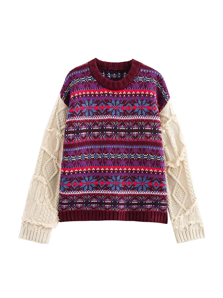 2024 European and American style autumn and winter new lazy high-end retro Fair Isle jacquard knit sweater sweater for women
2024 European and American style autumn and winter new lazy high-end retro Fair Isle jacquard knit sweater sweater for women