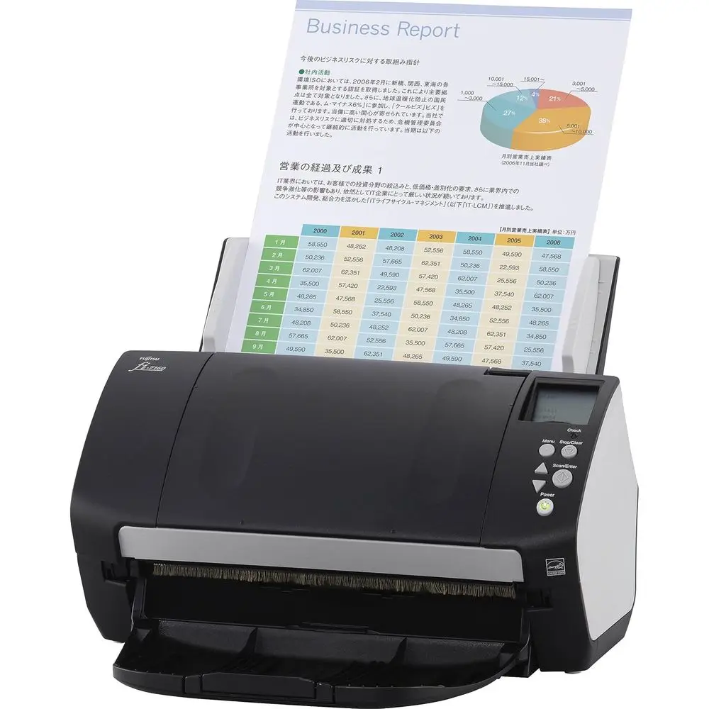 fi-7160 document scanner, duplex, 8.5 x 14 in, ADF 80 sheets, USB 3.0, black
fi-7160 document scanner, duplex, 8.5 x 14 in, ADF 80 sheets, USB 3.0, black