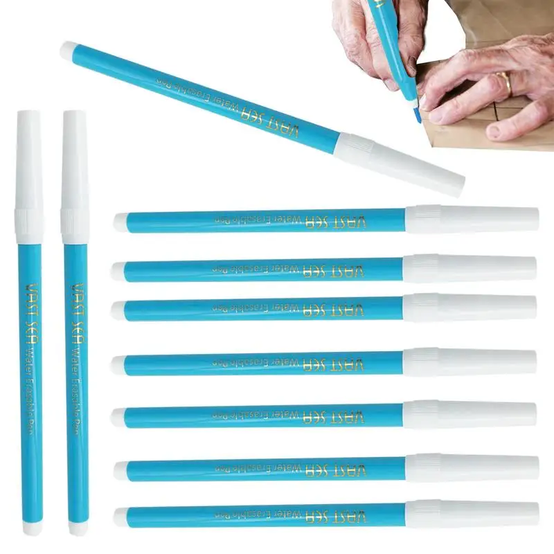 10PCS/lot Disappearing Erasable Ink Fabric Marker Pen Cross seam Water Erasable Pen Tailor'S Quilting Sewing Tools Dressmaking
10PCS/lot Disappearing Erasable Ink Fabric Marker Pen Cross seam Water Erasable Pen Tailor'S Quilting Sewing Tools Dressmaking