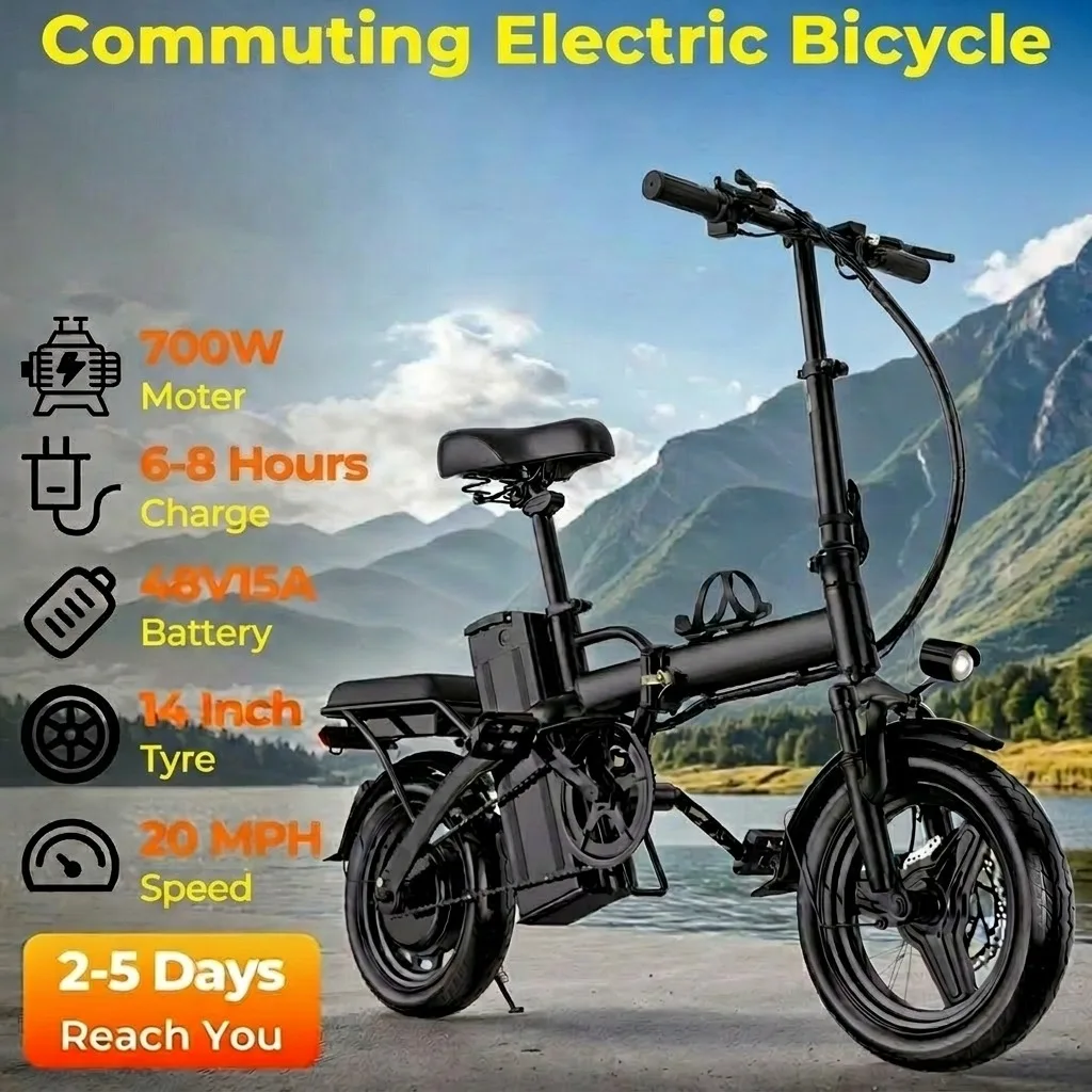 700W Folding Electric Bike,E Bike,Electric Bike,Electric Bike Adults,E Bike Electric Electric Bike Adults,Dirt Bike,32 Miles Range & 20 MPH for Commuting, 14" Puncture-Proof Tires, Compact & Portable Outdoor E-Bike
700W Folding Electric Bike,E Bike,Electric Bike,Electric Bike Adults,E Bike Electric Electric Bike Adults,Dirt Bike,32 Miles Range & 20 MPH for Commuting, 14" Puncture-Proof Tires, Compact & Portable Outdoor E-Bike