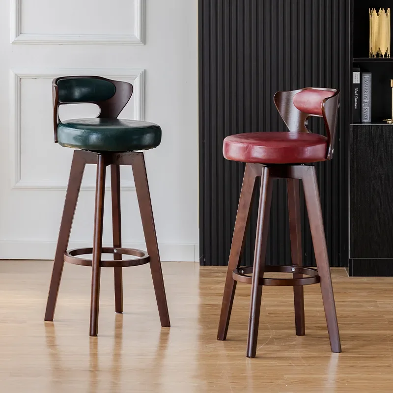 American Retro Luxury Bar Stool Creative Home Bar Restaurant Coffee Shop Front Desk High Stool Rotating Solid Wood Bar Furniture
American Retro Luxury Bar Stool Creative Home Bar Restaurant Coffee Shop Front Desk High Stool Rotating Solid Wood Bar Furniture