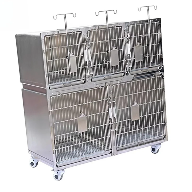 Veterinary Hospital Clinic Cage Stainless Steel Dog Kennel Injection Cages Equipped Wheels for Pet Supplies
Veterinary Hospital Clinic Cage Stainless Steel Dog Kennel Injection Cages Equipped Wheels for Pet Supplies