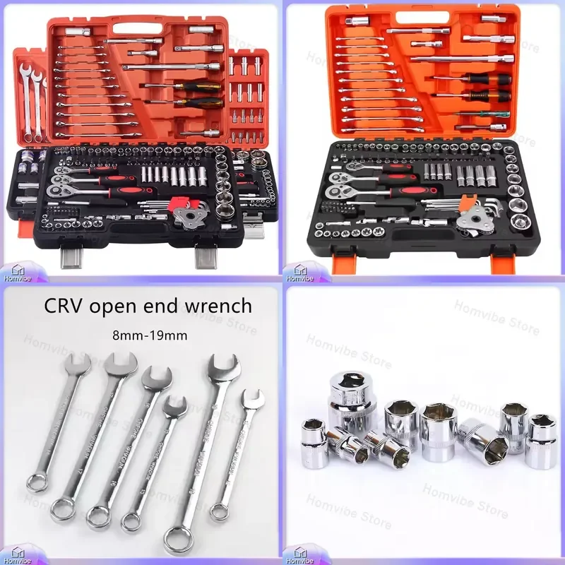 121-Piece Carbon Steel Household Hardware Tool Set Multi-Functional Garage Workshop Toolbox Hard Shell Hand Tools for Home
121-Piece Carbon Steel Household Hardware Tool Set Multi-Functional Garage Workshop Toolbox Hard Shell Hand Tools for Home