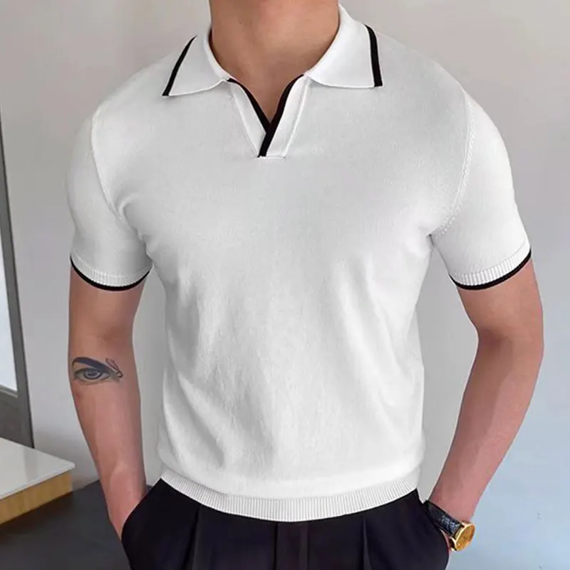 Summer Men Polo Shirts Fashion Short Sleeve Polos Mens Clothing Turn-down Collar Patchwork Casual Male Tops Pullover Streetwear
Summer Men Polo Shirts Fashion Short Sleeve Polos Mens Clothing Turn-down Collar Patchwork Casual Male Tops Pullover Streetwear