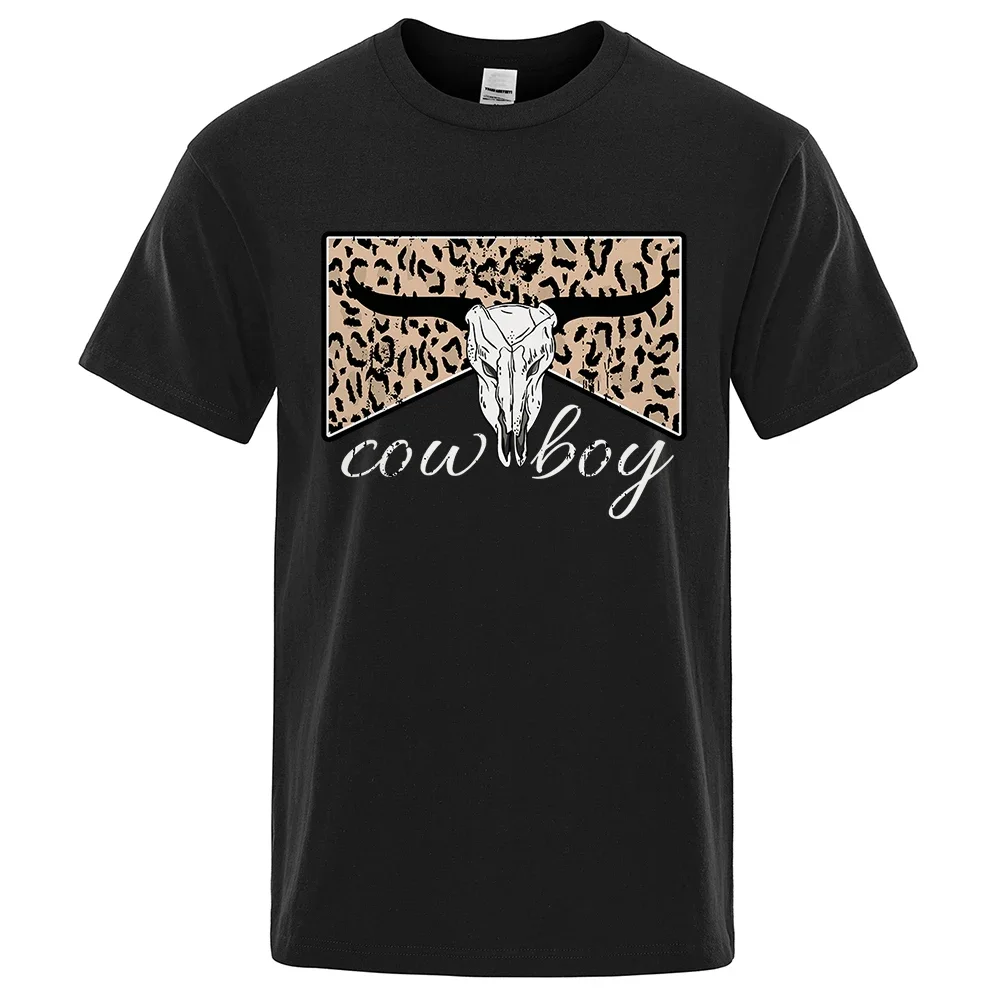 Leopard print Bull horn skeleton print T-shirt, men's summer cotton T-shirt, casual fashion loose short sleeve large size
Leopard print Bull horn skeleton print T-shirt, men's summer cotton T-shirt, casual fashion loose short sleeve large size