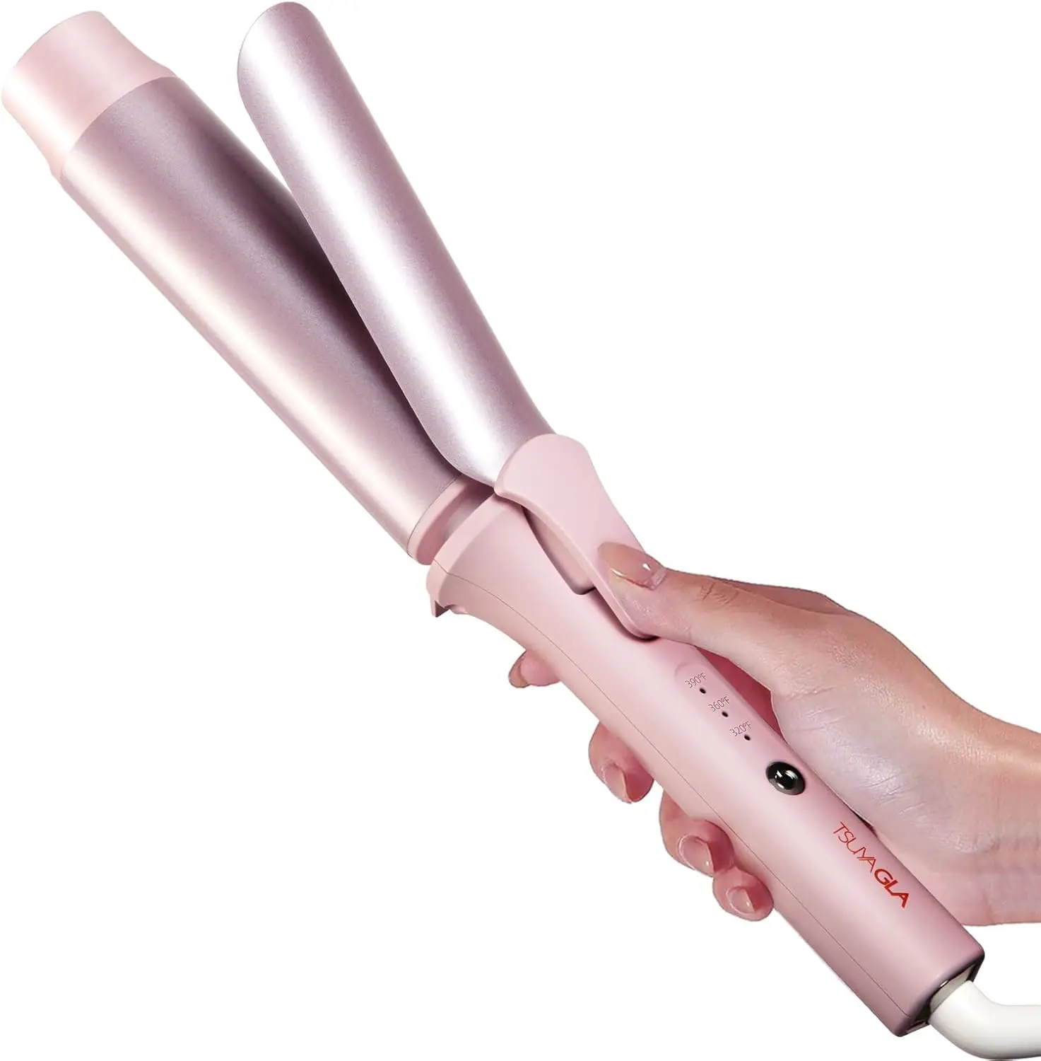 Large 1.6 Inch Curling Wand with Ionic Ceramic, Auto Shut-Off, Dual Voltage for Long Hair in Pink
Large 1.6 Inch Curling Wand with Ionic Ceramic, Auto Shut-Off, Dual Voltage for Long Hair in Pink