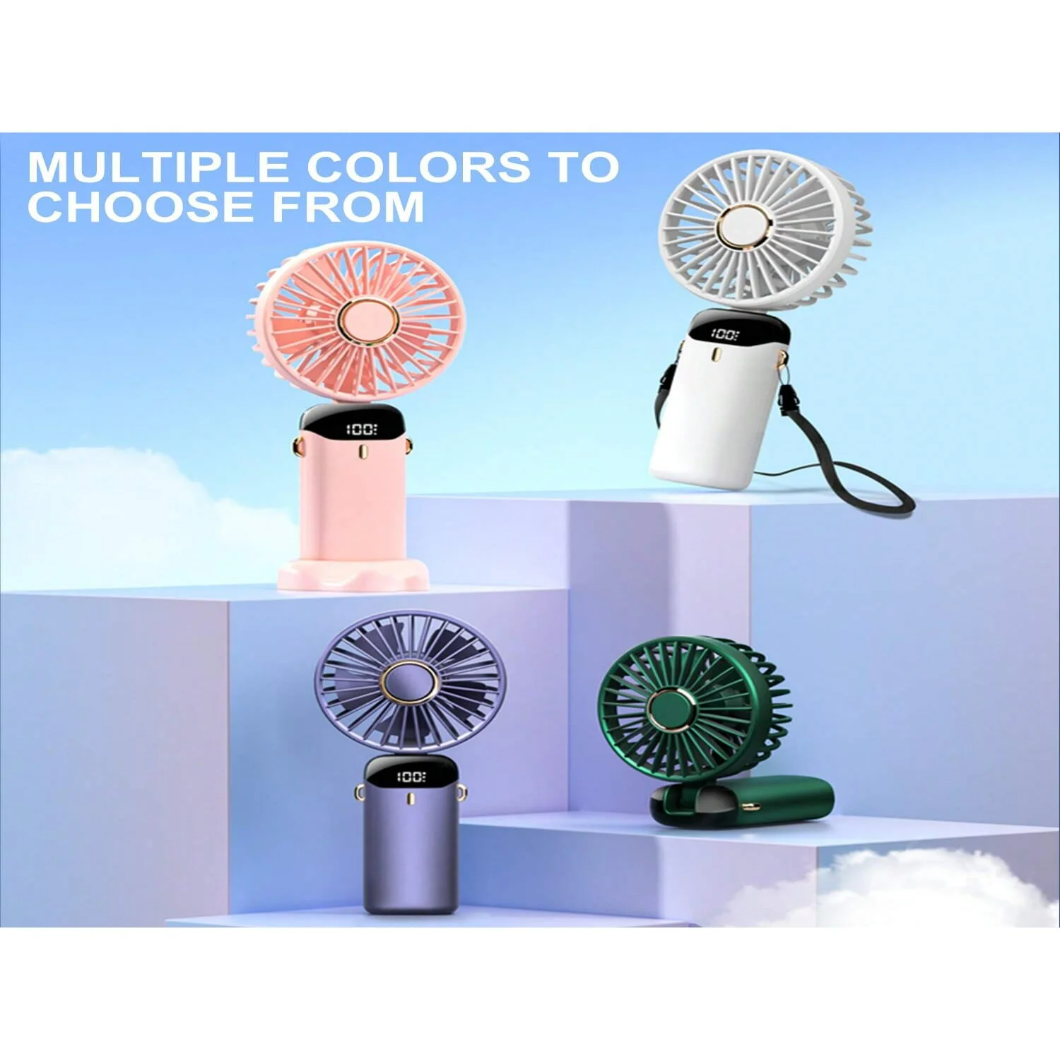 Portable Fan, Mini Rechargeable Fan, Hand Held Fan Battery Operated, Small Desk Fan, Hanging Neck Fan, 800mAh, 5-Gears, Fan For
Portable Fan, Mini Rechargeable Fan, Hand Held Fan Battery Operated, Small Desk Fan, Hanging Neck Fan, 800mAh, 5-Gears, Fan For