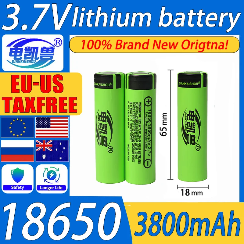 Новый подлинный аккумулятор 3,7 В 18650, емкость 3800 мАч, литий-ионный аккумулятор для фонариков, блоков питания, игрушек, радиоуправляемых игрушек, блоков питания
Новый подлинный аккумулятор 3,7 В 18650, емкость 3800 мАч, литий-ионный аккумулятор для фонариков, блоков питания, игрушек, радиоуправляемых игрушек, блоков питания