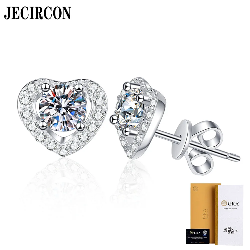 JECIRCON S925 Sterling Silver Earrings for Women Light Luxury Seiko Love Moissanite Studs D Color 0.5 Carat Diamond Ear Jewelry
JECIRCON S925 Sterling Silver Earrings for Women Light Luxury Seiko Love Moissanite Studs D Color 0.5 Carat Diamond Ear Jewelry