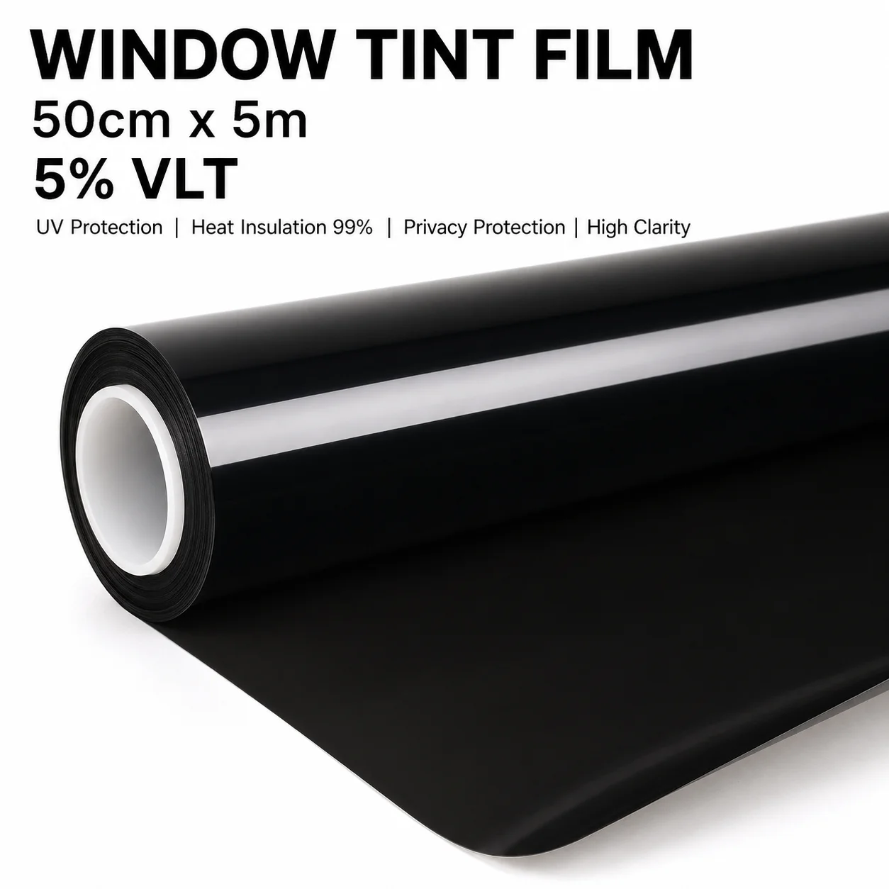 5% VLT Limo Black Nano Ceramic Car Window Tint Film 50cmX500cm Strong Adhesive Sun Shield Curl Sheet Installation Roll Tint Auto
5% VLT Limo Black Nano Ceramic Car Window Tint Film 50cmX500cm Strong Adhesive Sun Shield Curl Sheet Installation Roll Tint Auto