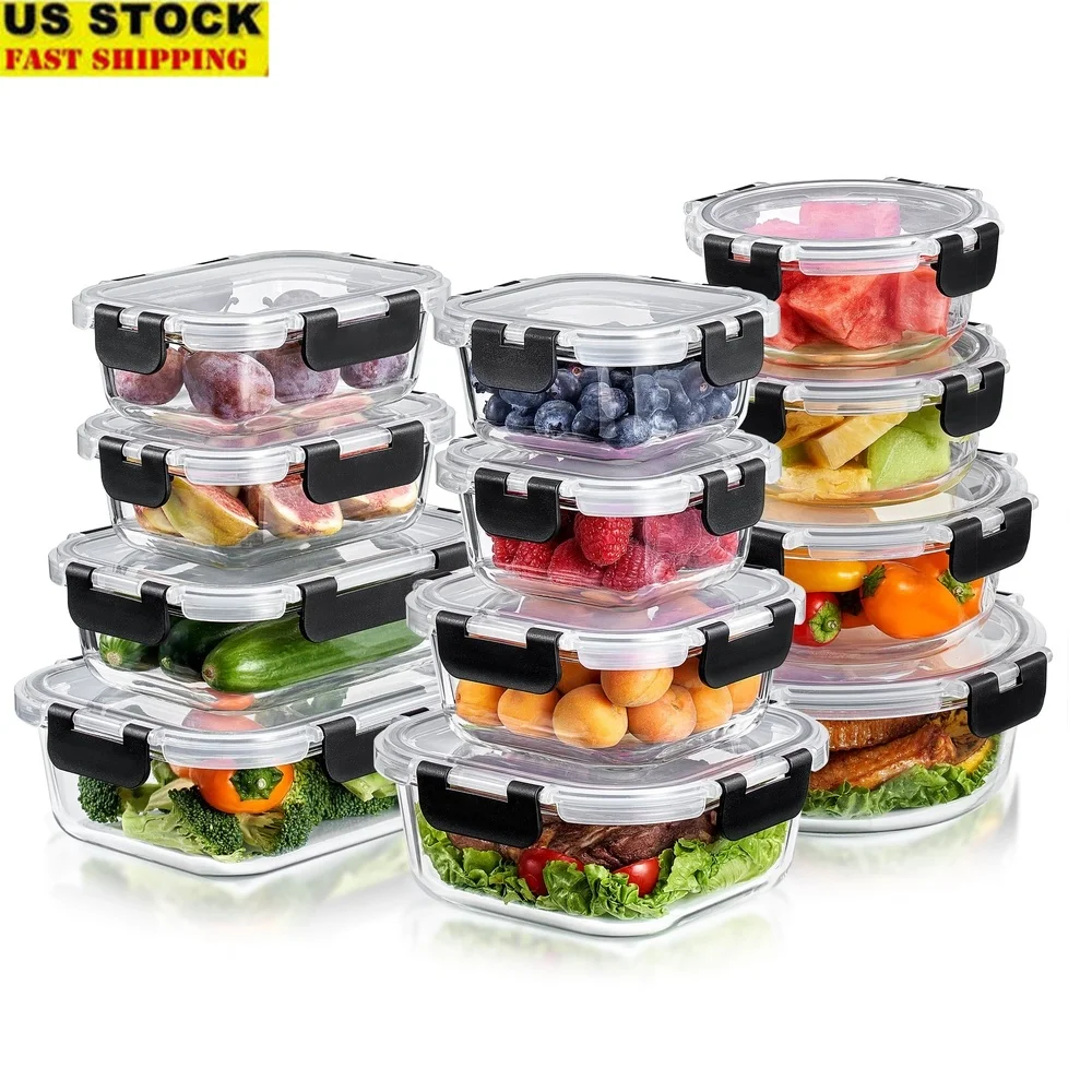 24-Piece Airtight Glass Food Storage Containers with Lids BPA-Free Oven Microwave Freezer Dishwasher Safe Stackable Meal Prep
24-Piece Airtight Glass Food Storage Containers with Lids BPA-Free Oven Microwave Freezer Dishwasher Safe Stackable Meal Prep