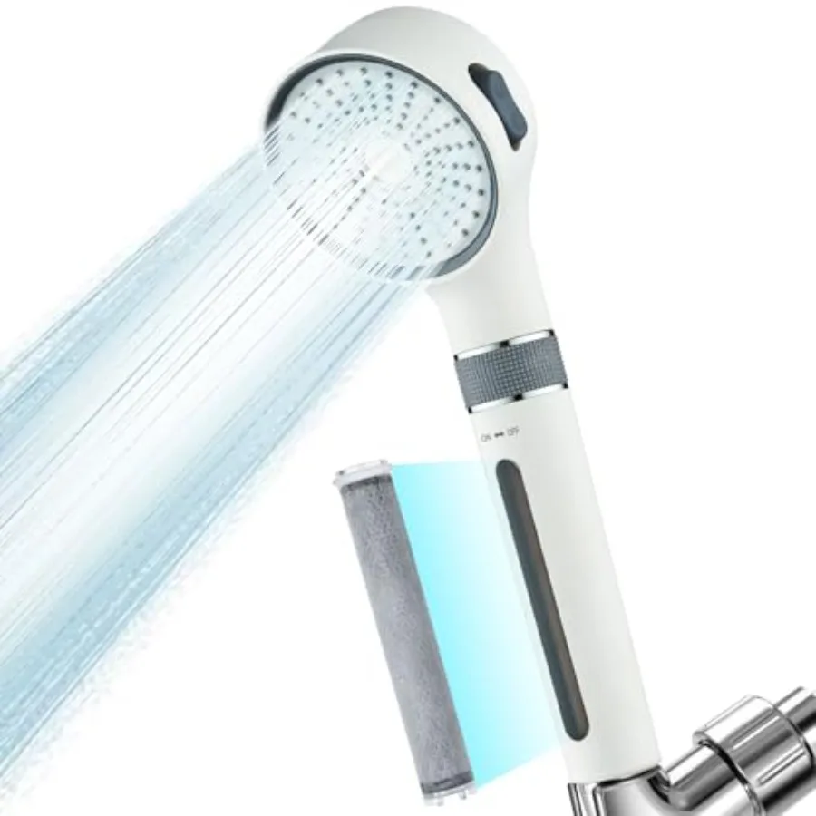Filtered Shower Head with Rotary On/Off Switch Anti-Chlorine Carbon Filter for Healthier Skin and Hair 3 Spray Settings 79 inch
Filtered Shower Head with Rotary On/Off Switch Anti-Chlorine Carbon Filter for Healthier Skin and Hair 3 Spray Settings 79 inch