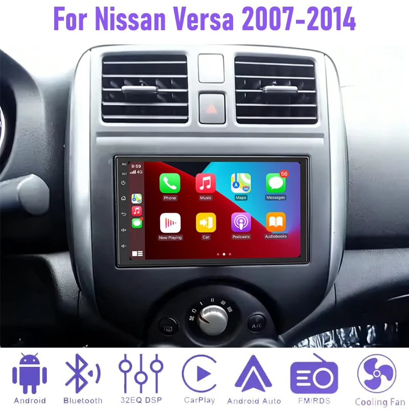 7'' 4+64GB For Nissan Versa 2007-2014 Car Radio Wireless Carplay Android 15 Auto Steering Wheel Control Google Map GPS FM
7'' 4+64GB For Nissan Versa 2007-2014 Car Radio Wireless Carplay Android 15 Auto Steering Wheel Control Google Map GPS FM