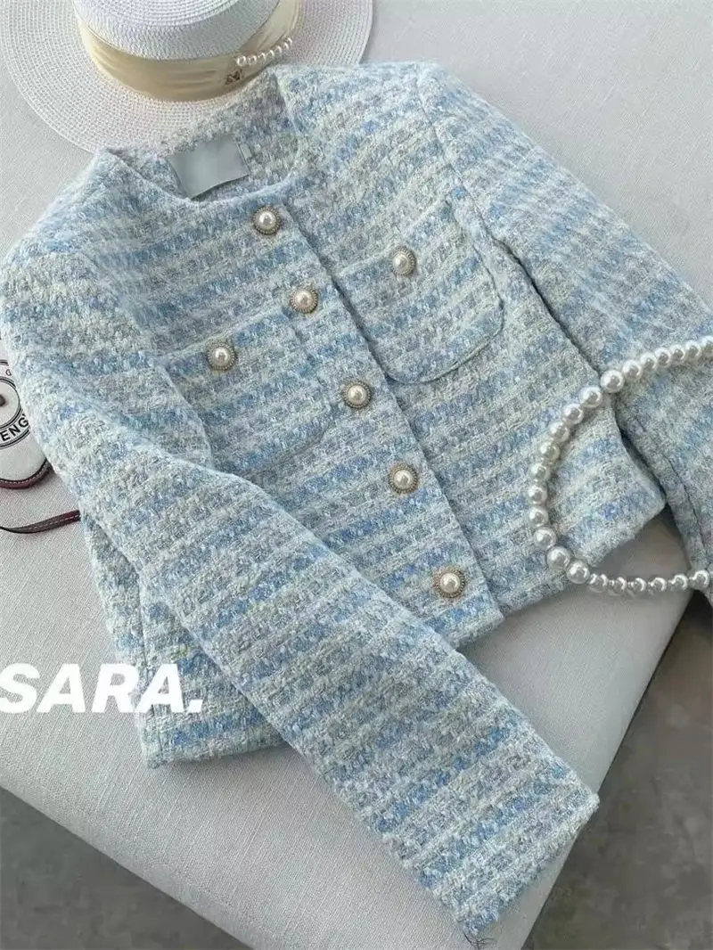 Woven Women's Tweed Jacket Spring And Autumn 2024 New Style Loose Pearl Button Cardigan Fashion Short Top Outerwear K1680
Woven Women's Tweed Jacket Spring And Autumn 2024 New Style Loose Pearl Button Cardigan Fashion Short Top Outerwear K1680
