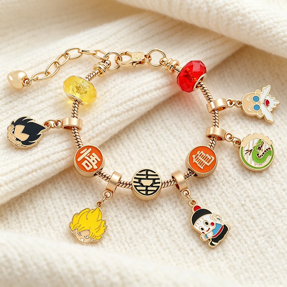 Dragon Ball Z Charm Bracelet Adjustable Son Goku Vegeta Shenron Charms Cartoon Enamel Beaded Bangle for Fans Cosplay Jewelry
Dragon Ball Z Charm Bracelet Adjustable Son Goku Vegeta Shenron Charms Cartoon Enamel Beaded Bangle for Fans Cosplay Jewelry