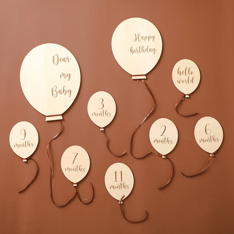 Wooden Baby Milestone Balloon Milestone Memorial Monthly Baby Commemorativenir Newborn Photography Accessories Toy Birthing Gift
Wooden Baby Milestone Balloon Milestone Memorial Monthly Baby Commemorativenir Newborn Photography Accessories Toy Birthing Gift
