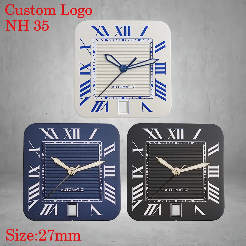 NH35 unmarked dial Santos dial inner plate stripe retro square dial square case, suitable for nh35 movement watch accessories
NH35 unmarked dial Santos dial inner plate stripe retro square dial square case, suitable for nh35 movement watch accessories