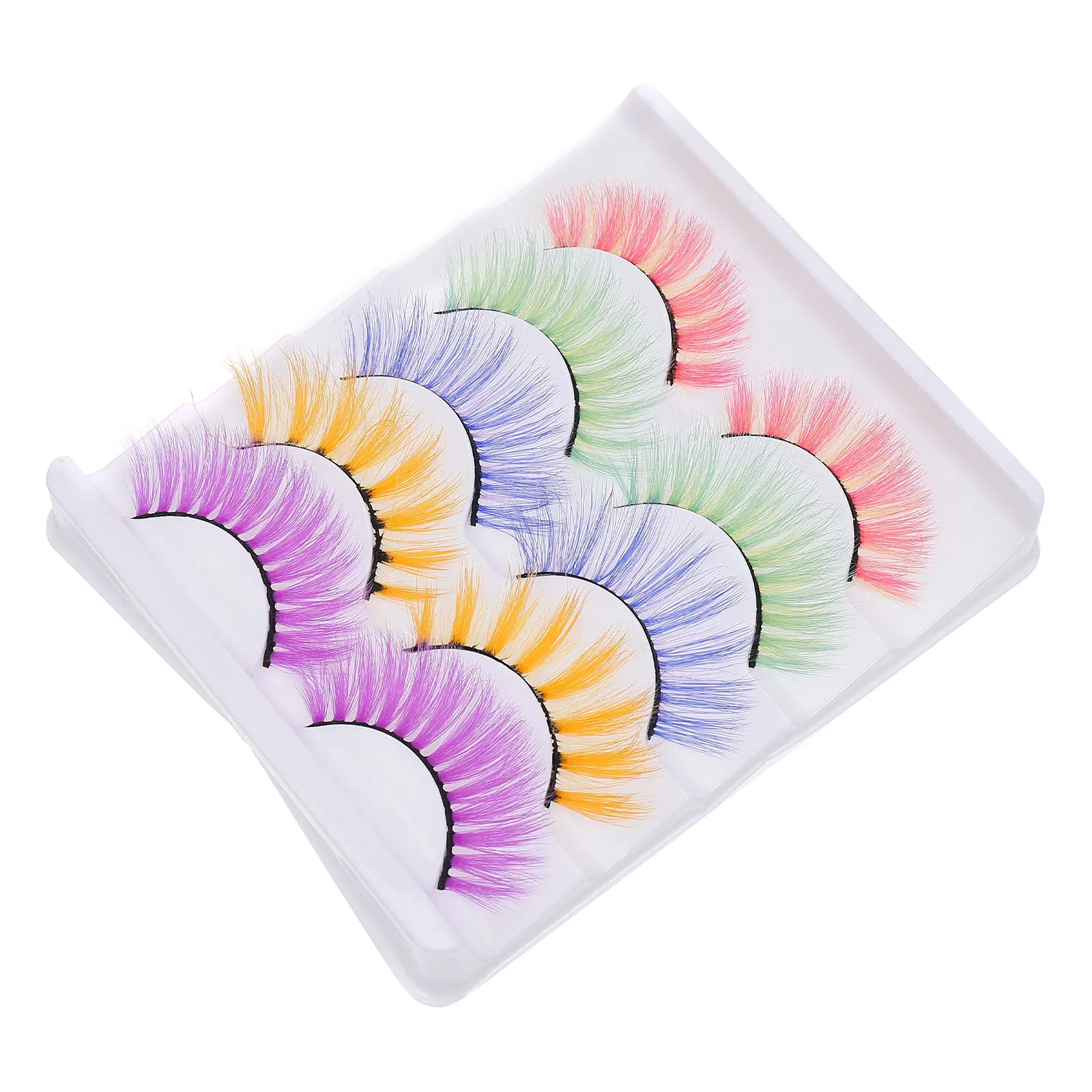 5 Pairs False Eyelashes Colored Curl Faux Wispy Drag Dense Simulation Long Time Use Natural Look Hooded Eyes 3D Effect
5 Pairs False Eyelashes Colored Curl Faux Wispy Drag Dense Simulation Long Time Use Natural Look Hooded Eyes 3D Effect