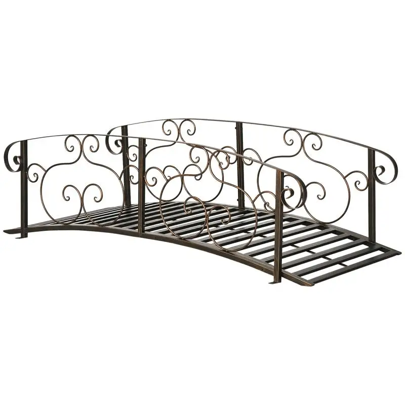 6' Metal Arch Backyard Garden Bridge, Safety Siderails, Arc Footbridge for Backyard Creek, Stream, Pond, Bronze
6' Metal Arch Backyard Garden Bridge, Safety Siderails, Arc Footbridge for Backyard Creek, Stream, Pond, Bronze