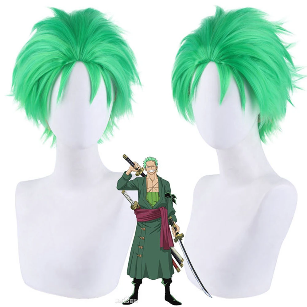 Anime Slicked-back green wig Short Layer Roronoa Zoro Comic Cosplay Wigs Synthetic
Anime Slicked-back green wig Short Layer Roronoa Zoro Comic Cosplay Wigs Synthetic