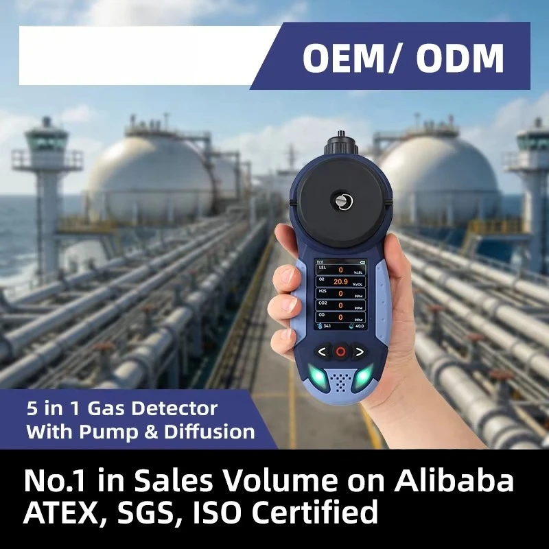 Marine Handheld CO2 Detector O2 CO H2S HC 5 in 1 Portable Multigas Detector Best Hydrocarbon Gas Detector Price
Marine Handheld CO2 Detector O2 CO H2S HC 5 in 1 Portable Multigas Detector Best Hydrocarbon Gas Detector Price