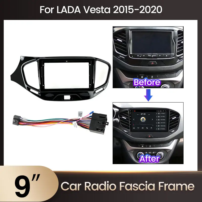 Android Car DVD Player Frame for LADA VESTA 2015-2019 Radio Fascias Panel Frame Fit 2 Din 9 Inch in Dash Headunit Screen Stereo
Android Car DVD Player Frame for LADA VESTA 2015-2019 Radio Fascias Panel Frame Fit 2 Din 9 Inch in Dash Headunit Screen Stereo