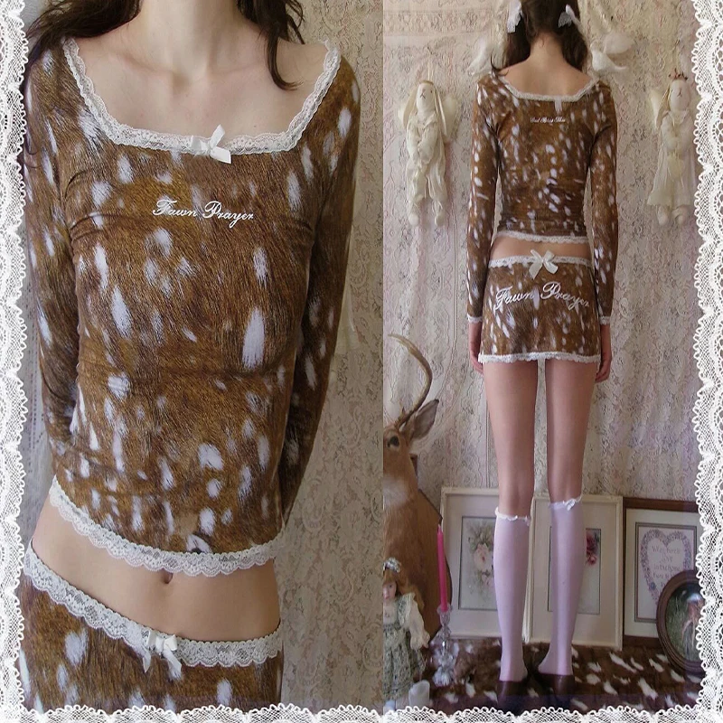 2000s Cute Retro Mini Women's Skirt Hip-Hop Street Style All-match Fashion Emo Girls Chic Lace Y2K Slim Women's Long Sleeve Tops
2000s Cute Retro Mini Women's Skirt Hip-Hop Street Style All-match Fashion Emo Girls Chic Lace Y2K Slim Women's Long Sleeve Tops