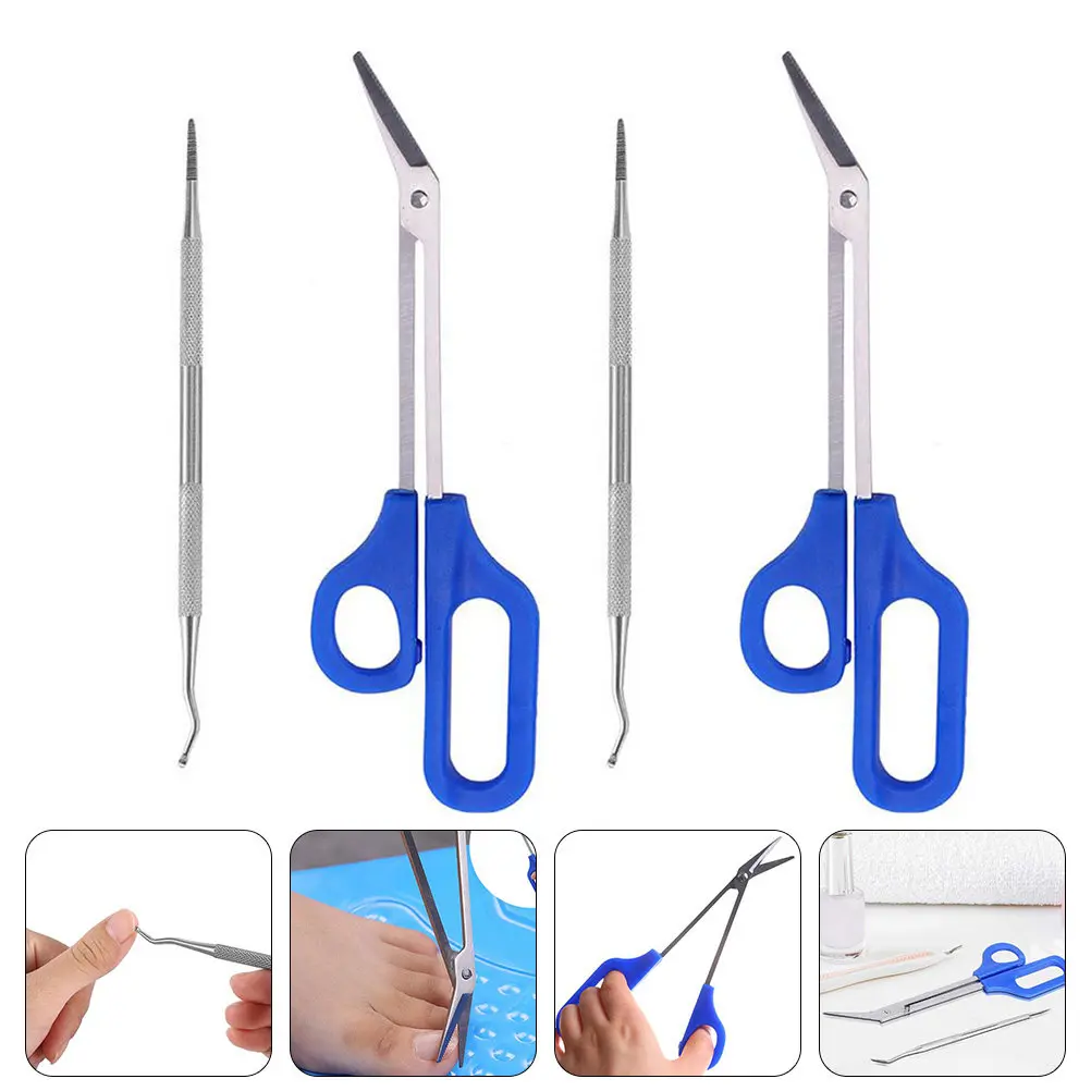 2Sets Safe Stainless Steel Long Handle Toenail Clippers Fingernail Trimmer Pedicure Kit for Pregnant Women Home Salon Use
2Sets Safe Stainless Steel Long Handle Toenail Clippers Fingernail Trimmer Pedicure Kit for Pregnant Women Home Salon Use
