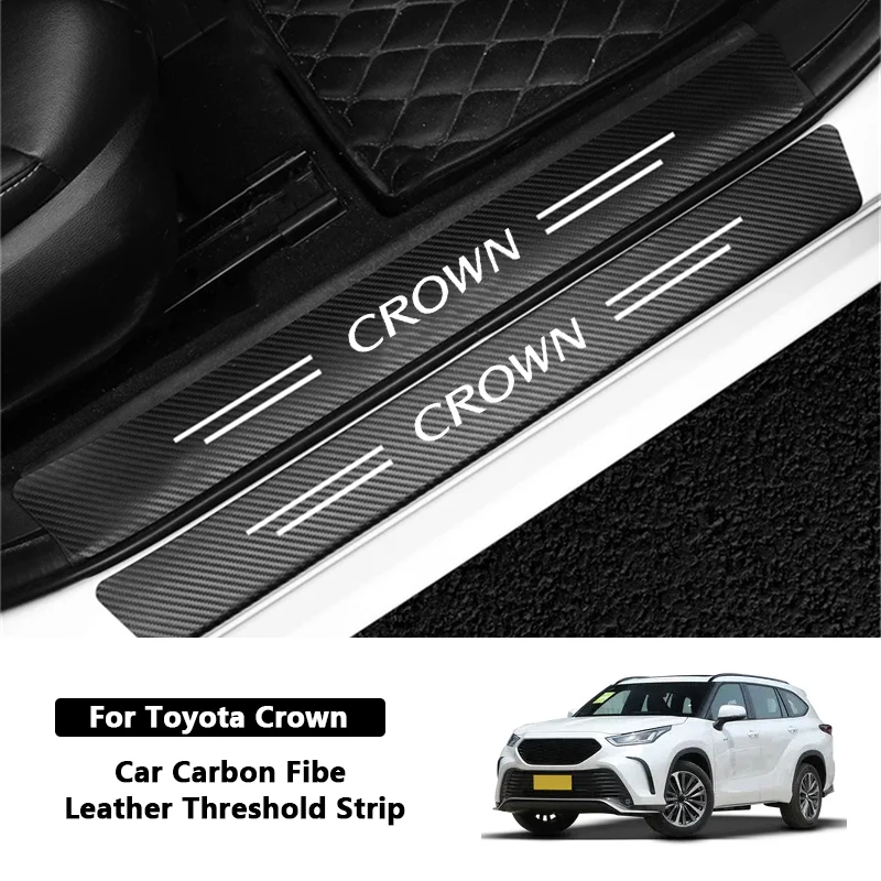 4PCS Car Door Sill Scuff Plate Decor Carbon Fiber Stickers For Toyota Crown Logo Trunk Door Bumper Scratch Guard Protective Trim
4PCS Car Door Sill Scuff Plate Decor Carbon Fiber Stickers For Toyota Crown Logo Trunk Door Bumper Scratch Guard Protective Trim