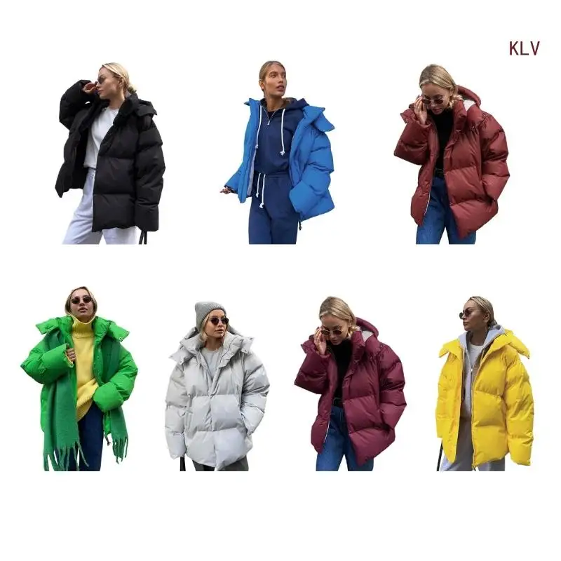 Puffer for Womens Full Zipper Padding Warm Quilted Jackets Warm Winter Coats Outerwear 6XDA
Puffer for Womens Full Zipper Padding Warm Quilted Jackets Warm Winter Coats Outerwear 6XDA