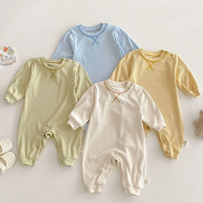2025 New Spring 0-24M Children Clothes Newborn Baby Boys Girl Jumpsuit Long Sleeved Cotton Solid Color Toddler Boys Girl Romper
2025 New Spring 0-24M Children Clothes Newborn Baby Boys Girl Jumpsuit Long Sleeved Cotton Solid Color Toddler Boys Girl Romper