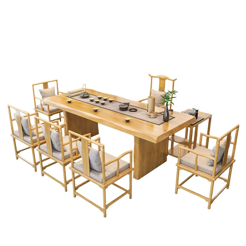 New Chinese style solid wood living room meeting guests making tea office reception negotiation tea table
New Chinese style solid wood living room meeting guests making tea office reception negotiation tea table