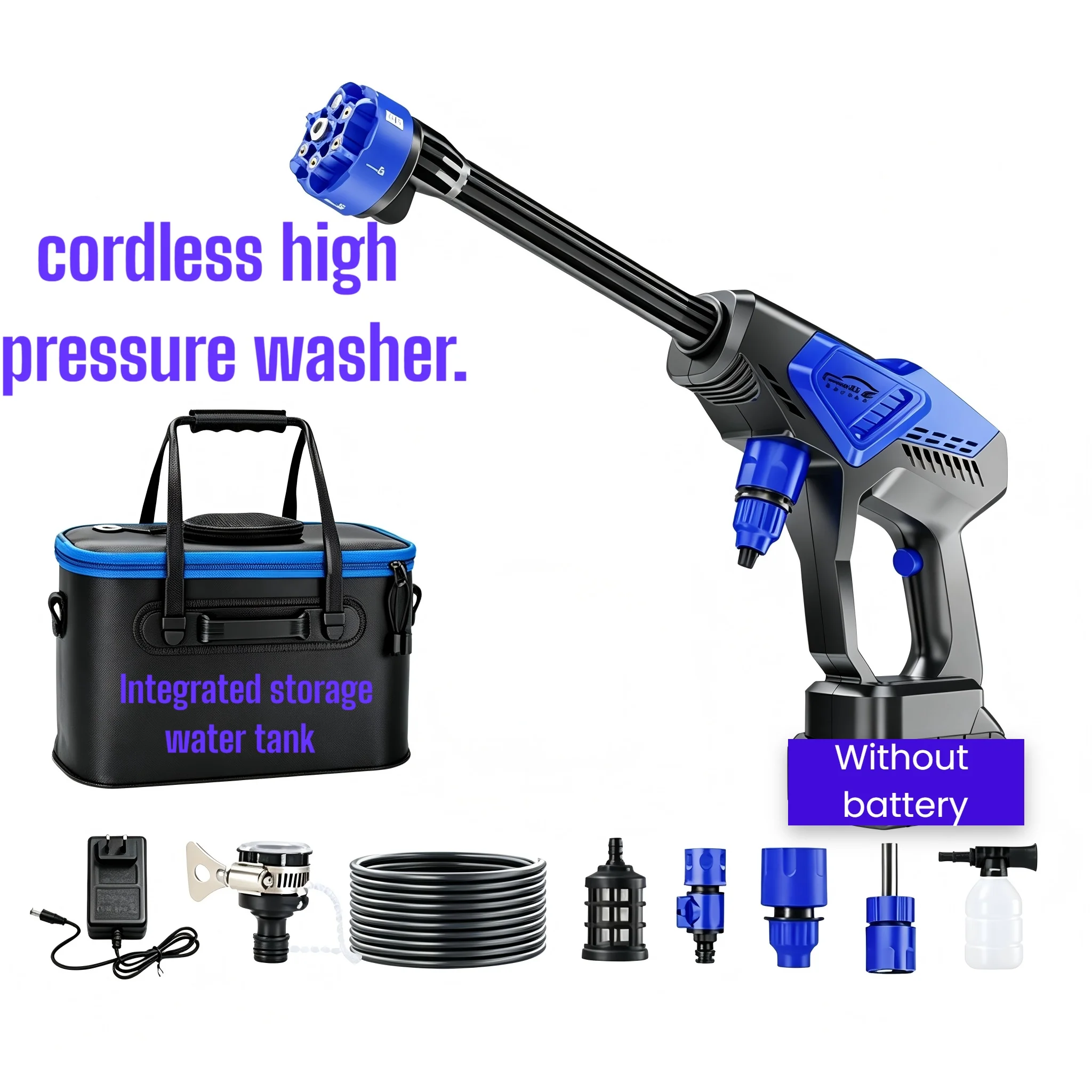 Cordless High Pressure Washer Gun (Tool Only, No Battery), Fit for 21V Universal Battery, Portable Electric Water Gun for Car Wa
Cordless High Pressure Washer Gun (Tool Only, No Battery), Fit for 21V Universal Battery, Portable Electric Water Gun for Car Wa