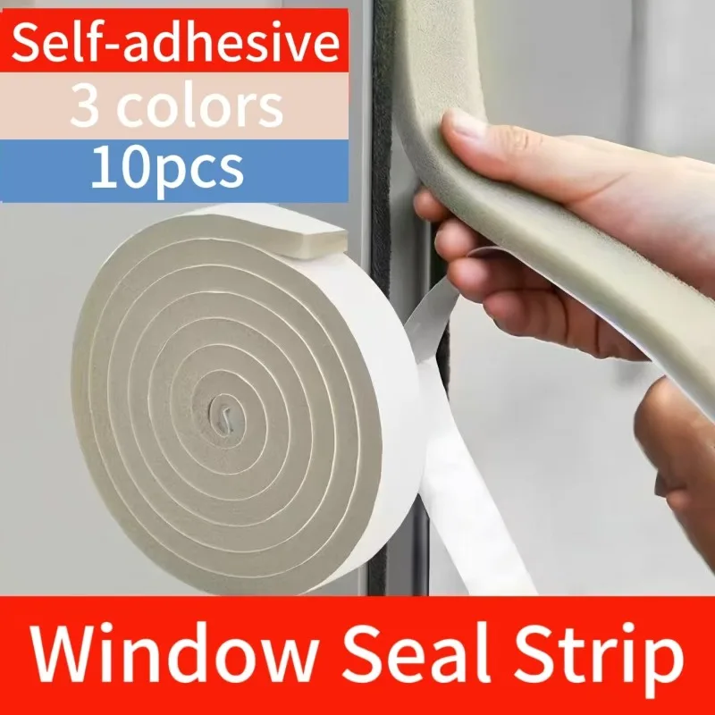 1-10Rolls Door Window Sealing Strip Self-Adhesive Sponge Foam Soundproof Tape Windproof Dustproof Door and Window Gap Seal Strip
1-10Rolls Door Window Sealing Strip Self-Adhesive Sponge Foam Soundproof Tape Windproof Dustproof Door and Window Gap Seal Strip