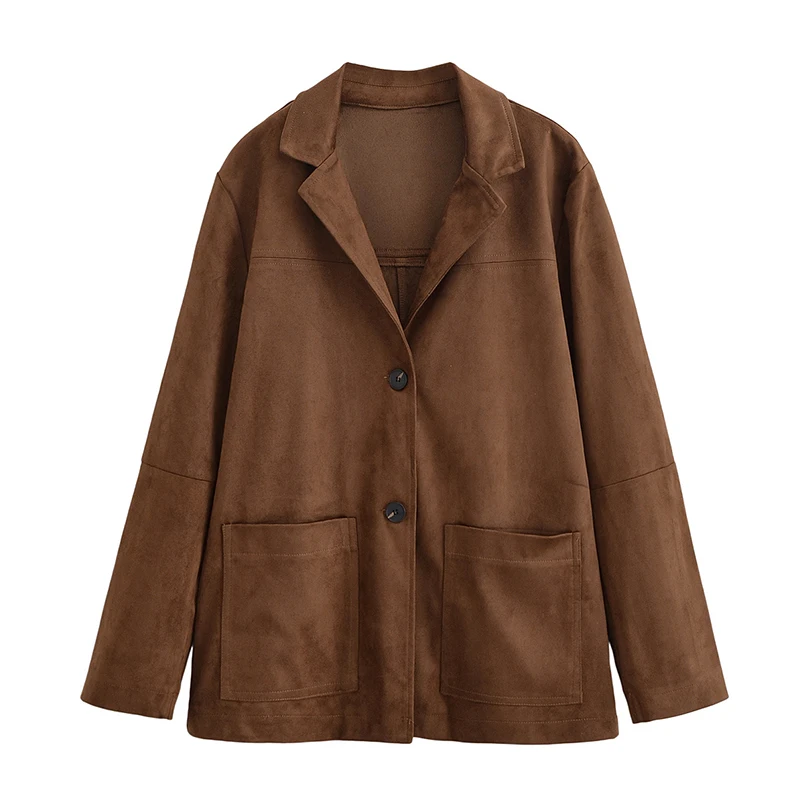 YENKYE Brown Faux Suede Women Blazer Vintage Lapel Collar Single Breasted Pockets Coats 2025 Autumn Casual Lady Outerwear
YENKYE Brown Faux Suede Women Blazer Vintage Lapel Collar Single Breasted Pockets Coats 2025 Autumn Casual Lady Outerwear