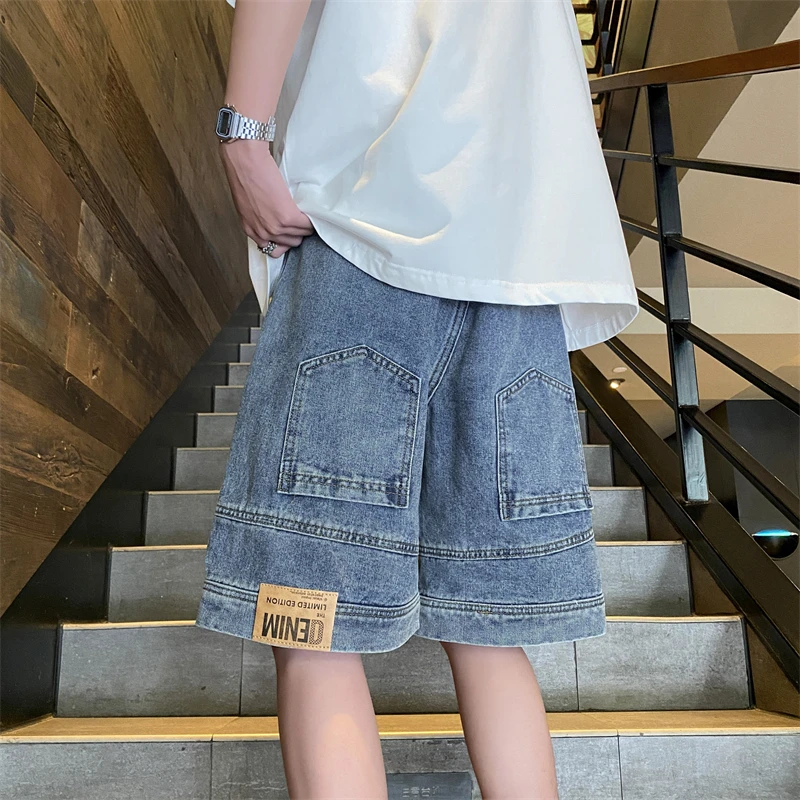 Retro Reverse Denim Shorts, Summer Men's Distressed Washed High Street Hip-hop Workwear,Quarter Shorts, Unisex Wide Leg Pants
Retro Reverse Denim Shorts, Summer Men's Distressed Washed High Street Hip-hop Workwear,Quarter Shorts, Unisex Wide Leg Pants