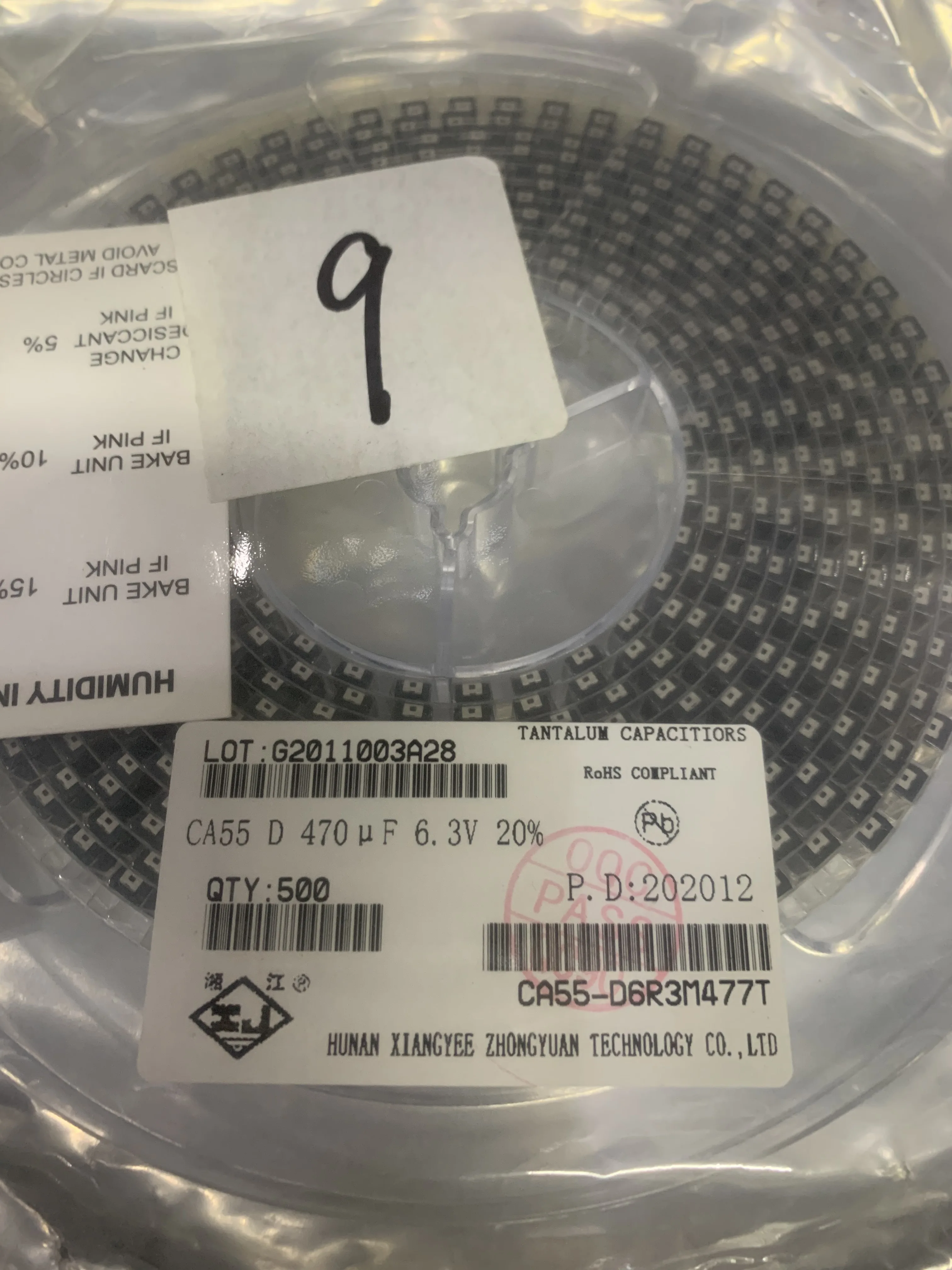 CA45-B025K106T Brand: Xiangyi Zhongyuan/Xiangjiang Package: CASE-B-3528-19(mm) 25V10UF Type B
CA45-B025K106T Brand: Xiangyi Zhongyuan/Xiangjiang Package: CASE-B-3528-19(mm) 25V10UF Type B