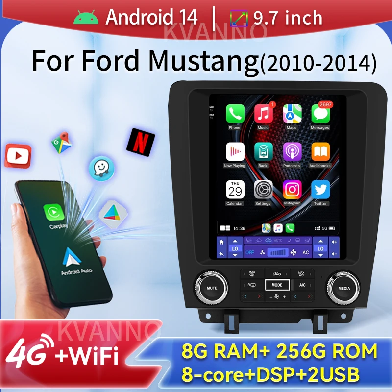 9.7" Android14 Wireless Carplay Screen For Ford Mustang 2010-2014 Multimedia Video Player 2din Auto Car Stereo Radio GPS SWC DSP
9.7" Android14 Wireless Carplay Screen For Ford Mustang 2010-2014 Multimedia Video Player 2din Auto Car Stereo Radio GPS SWC DSP