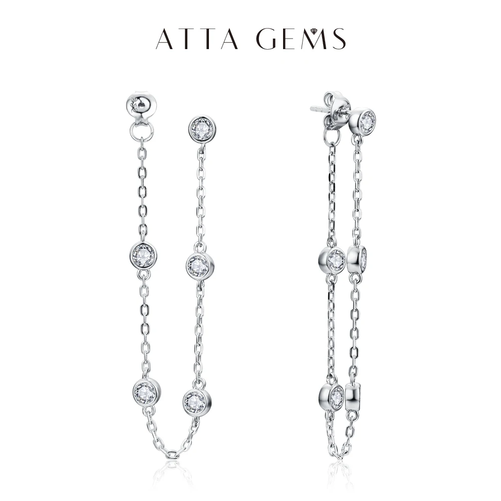ATTAGEMS D /VVS1 Color Round Cut 3.5mm Moissanite Drop Earrings for Women Solid 925 Sterling SIlver Pass Diamond Test Jewelry
ATTAGEMS D /VVS1 Color Round Cut 3.5mm Moissanite Drop Earrings for Women Solid 925 Sterling SIlver Pass Diamond Test Jewelry